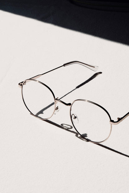 Series 01 Air, gold wire frame, three-quarter view